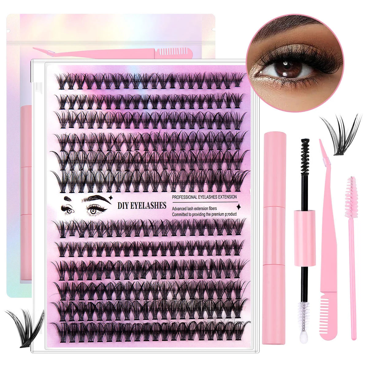 Lashes Starter Kit - 240 Clusters